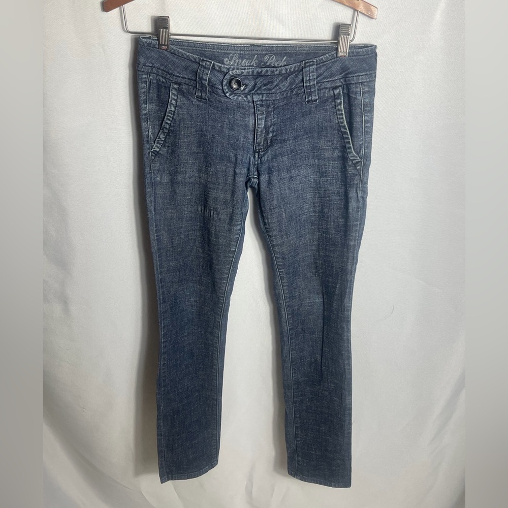 Sneak Peek Skinny Jeans Womens Size 5 Blue Stretch Denim Mid Rise Crop 26x29